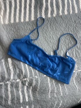 TRIANGL Blue Sparkle Bathing Suit Top